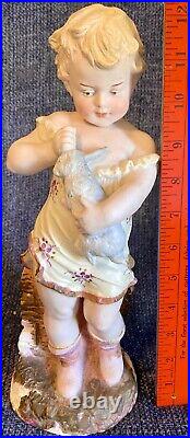 Fine Early Large 12 Antique German Heubach Figurine Signed