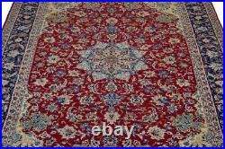 Floral Design Signed Vintage Extra Large 10X13 Hand Knotted Oriental Rug Carpet
