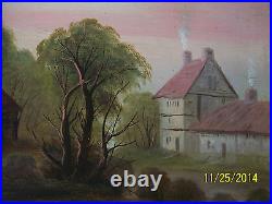 George Henry BurgessAntique c1860's Original Oil On Canvas Landscape Painting