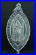 Gorgeous Large Antique Religious Silver Medal Pendant Virgin signed Desaide