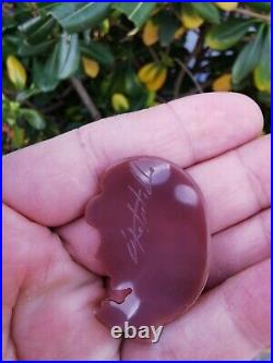 Hand Made Large Shell Cameo Woman Wing Top Quality Signed Fashion Sardonyx Shell