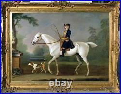 Handmade Old Master-Art Antique Oil Painting aga horse on Canvas 30X40