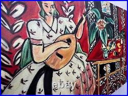 Henri Matisse Oil On Canvas Painting Signed Stamped Unframed (50 X 70 Cm)