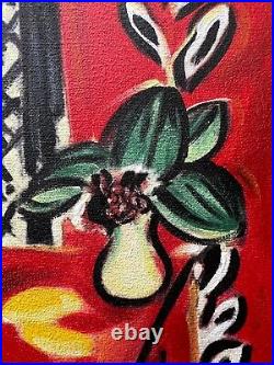 Henri Matisse Oil On Canvas Painting Signed Stamped Unframed (50 X 70 Cm)