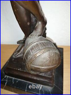 Hubert Gerhard large antique bronze sculptureDiana. Signed! 14kg