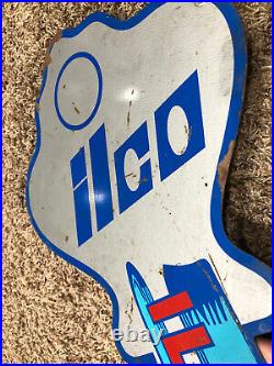 Ilco Key Sign Double Sided Metal Large Figural Hardware Store Advertising 32