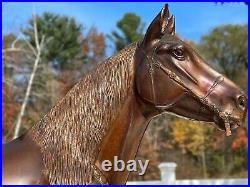 Incredible Large & Heavy Antique Cast Metal/ Copper HORSE Statue Trade Sign
