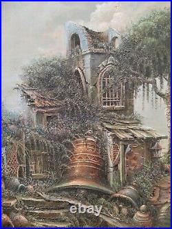 JACOB NOWOGRODER, Original Oil on Canvas, The Antique Bells House, COA Signed