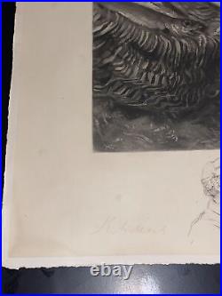 JOHN EVERETT MILLAIS Caller Herrin SIGNED Antique Engraving 27x21