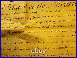 KING LOUIS XV AUTOGRAPH DOCUMENT with LARGE WAX SEAL 1769 Rey Luis XV de Francia
