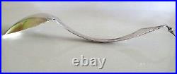 LARGE ANTIQUE CHINESE STERLING SILVER RICE SPOON LADLE 133g SIGNED ZHONGXING