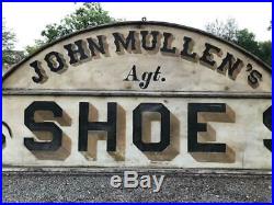 LARGE Antique Trade Sign, 15 Foot Boot and Shoe Store Sign Antique Building Sign