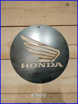 LARGE Honda Motorcycle Metal Sign Hand Finished Vintage motor bike wall art