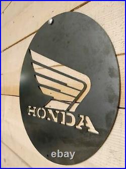 LARGE Honda Motorcycle Metal Sign Hand Finished Vintage motor bike wall art