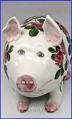 LARGE Wemyss Ware Pig in Red Clover Signed Joseph Nekola