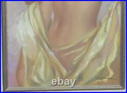 LEO JANSEN Nude Woman -Large Oil Painting, Framed, signed front and back