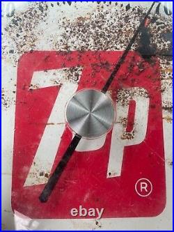 LOT Of 2 Large Antique Vintage 7Up Soda POP Bubble Pam Thermometer Drink Sign