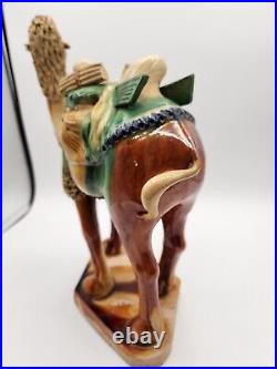Large 13 Tang SANCAI CAMEL Chinese Majolica MARKED SIGNED Beautiful Detail