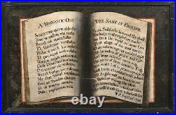 Large 18th Century English & Latin Monastic Ode Antique Book Still Life Bible