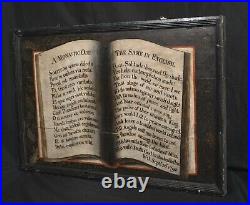 Large 18th Century English & Latin Monastic Ode Antique Book Still Life Bible
