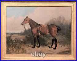 Large 19th Century Bay Hunter Horse Portrait of'GIPSY by Arthur BATT