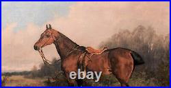 Large 19th Century Bay Hunter Horse Portrait of'GIPSY by Arthur BATT