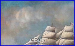 Large 19th Century Dutch Merchant Ship Study Eleanor Margaret by Joseph Witham