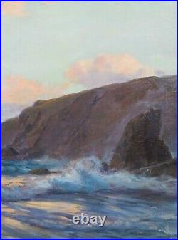 Large 19th Century English Sunset Seascape Coastal Landscape Alfred PARSONS