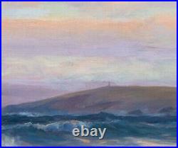 Large 19th Century English Sunset Seascape Coastal Landscape Alfred PARSONS