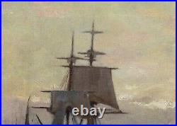 Large 19th Century Scottish Naval Ships The Evening Gun Alexander YOUNG