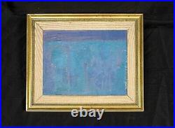 Large 20th Century Blue Abstract Composition Camille SOUTER (1929) signed 1959