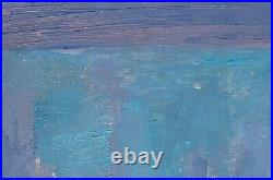 Large 20th Century Blue Abstract Composition Camille SOUTER (1929) signed 1959