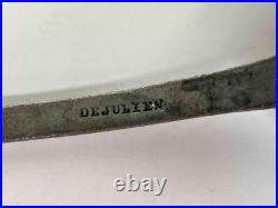 Large Antique 18thC French Pewter 14.5 Ladle Serving Spoon Signed DeJulien