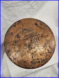 Large Antique Copper Cooking Pot Steam Pot Dome Lid Signed