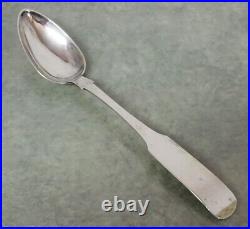 Large Antique Early 19th Century Fine Coin Silver Serving Spoon Signed C. ROKOHL