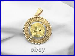 Large Antique Gold Medal of Joan of Arc Jeanne, (yellow gold) 18k Signed DROPSY
