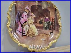 Large Antique Limoges Hand painted Signed Dubois 13 Charger #Fortune Teller