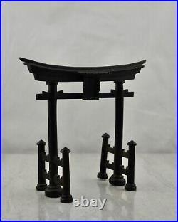 Large Antique Meiji-Period Japanese Bronze Torii gate Okimono signed Nogawa Co