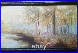 Large Antique Oil On Board Painting Framed and Signed