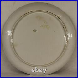 Large Antique Porcelain Hand Painted Signed Charger Plate Apples Grapes Fruits