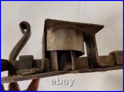 Large Antique Signed W. S. M. Wrought Iron Spring Lock
