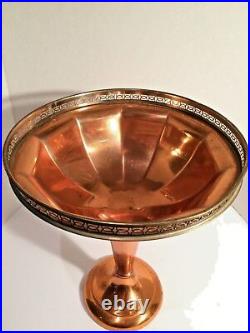 Large Antique/Vintage Sheffield USA Copper Centerpiece Hallmarked and Signed