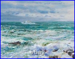 Large Early 20th Century Scilly Isles Seascape Scillonian Marine Oil Painting