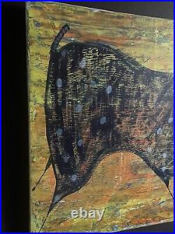 Large Horse Crow Ooak Rustic Painting Reclaimed Wood Original By Annette Harford
