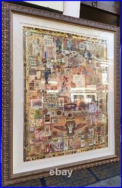 Large Melanie Boone (usa) Original Signed Mixed-medea Egyptian Themed Collage