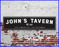 Large Metal Sign Any Personalized Name Tavern Sign Vintage Home Bar Outdoor 72