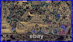 Large Original Hand Painted Tibetan Chinese Buddha Life thangka painting Signed