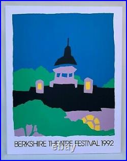 Large R. A. Frisina Signed Silkscreen Painting Berkshire Theater 1992 Modern Art