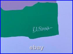 Large R. A. Frisina Signed Silkscreen Painting Berkshire Theater 1992 Modern Art