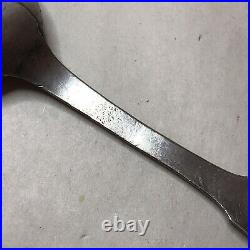 Large Rare Antique 18th Century Solid Pewter Signed JR. Spoon 1700's 8.5